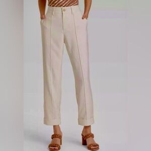 a new day Women’s High-Rise Slim Straight Leg Pintuck Ankle Pants